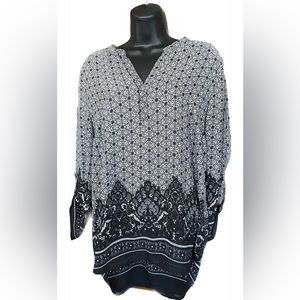 D2 BLK/CREM TUNIC, L Spring Sale